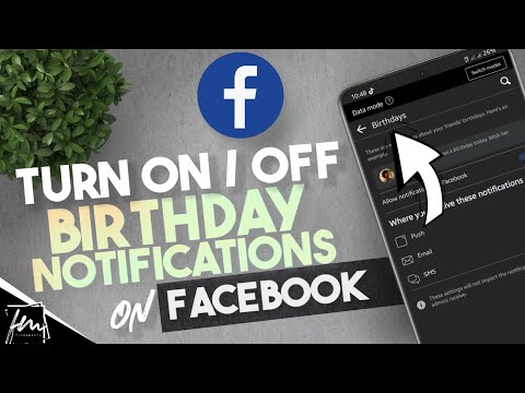 How to turn On / Off Birthday Notifications on Facebook