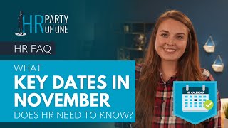 What Key Dates in November Does HR Need to Know?