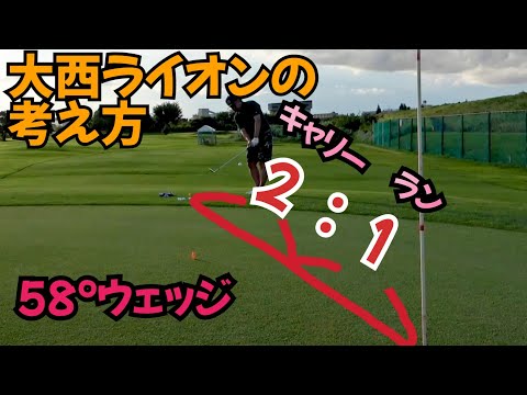 【ライオン的ウェッジの考え方】キャリー：ラン＝２：１  です。