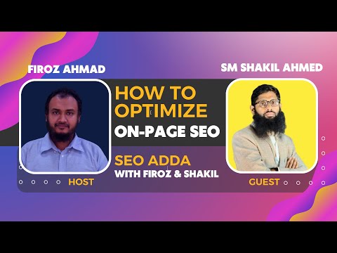 SEO Adda With Firoz  | On page SEO Optimization 2023