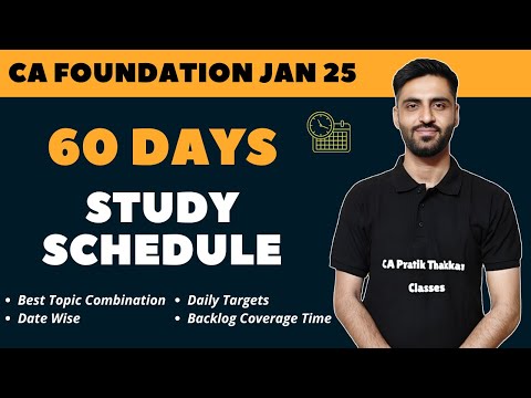 CA Foundation jan 2025 strategy Last 60 Days