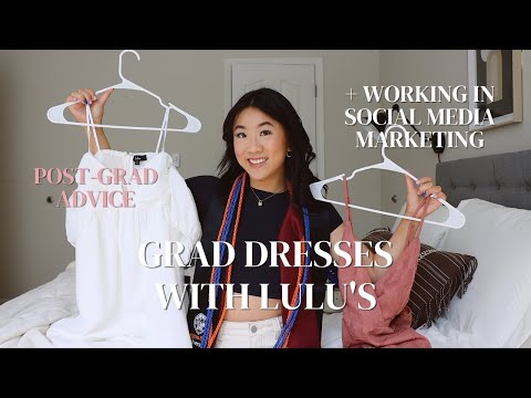 It's grad szn!!🎓 Lulus grad dresses + advice working in social media marketing