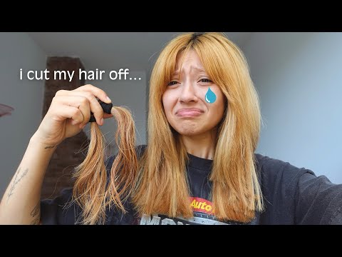 I CHOPPED MY HAIR OFF⁉️ watch me have a mental breakdown lol 🫠