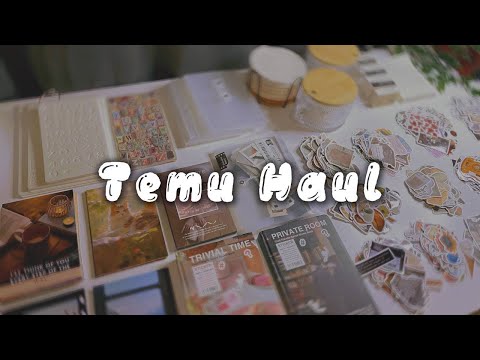 Huge Temu Haul 🐻‍❄️Scrapbook Supplies // ASMR unboxing 🌸