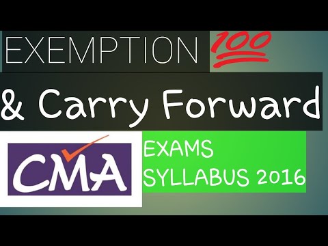 Exemption and Carry Forward of marks in CMA exams