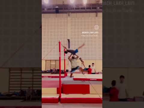 learning Double Layout on high bar | Re-post by Jackysagar| #basic #gymnatics #learning #flip