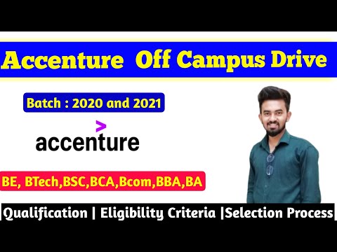 Accenture Mega Off Campus Drive for 2021 & 2020 || B.E/B.Tech/B.Sc,BCA, BBA,B.A,B.Com||Chandan Patel