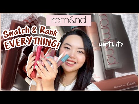 *updated* RANKING ALL my Romand Lip Products | Review and Swatches