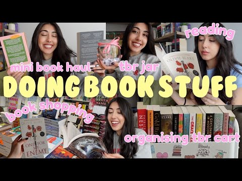 doing book stuff📚💘 reading, book shopping, organising tbr cart, filling TBR jar, mini book haul