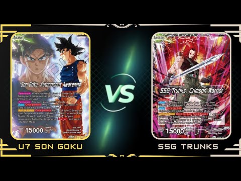 Universe 7 Son Goku vs SSG Trunks : Dragon Ball Super Masters Set 23 Locals