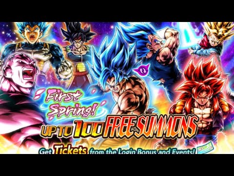 [DRAGON BALL LEGENDS] FIRST SPRING! UP TO 100 FREE SUMMONS!