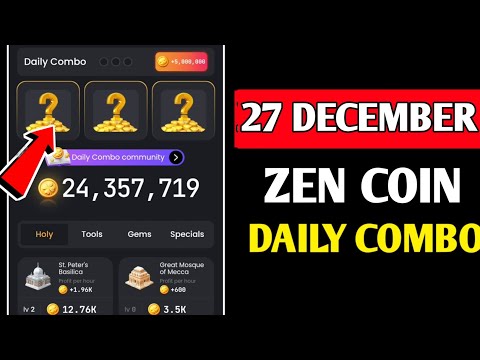 Zen coin daily combo 27 December | Zen coin today combo cards 27 December | Zen coin airdrop