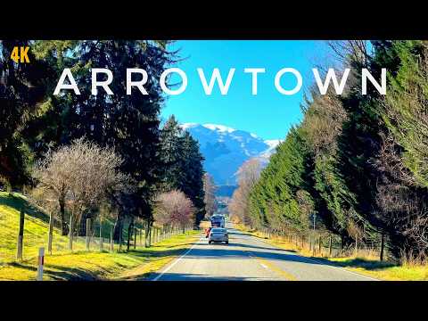 Arrowtown Winter Drive 2024 4K | Lake Hayes to Arrowtown | South Island New Zealand Driving Tour 4K