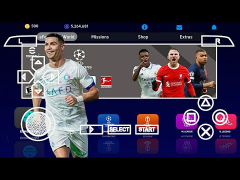 eFootball PES 2024 PPSSPP Patch Team UCL & Arab League Cemera Ps5