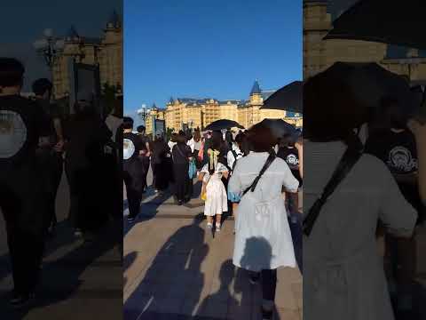 【TDL】2023.9.18 7時半の舞浜駅～ランドまで…。列がすごい！