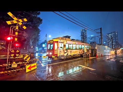 Japan: Tokyo Toshima Night Walk During Heavy Rain • 4K HDR