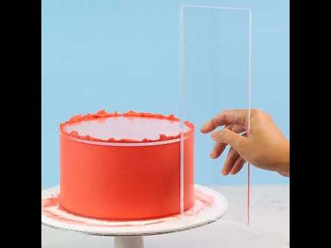 Transparent Cake Cream Scraper Cake Making Scraper Rectangular Acrylic Cake Baking Tool Cake Decora