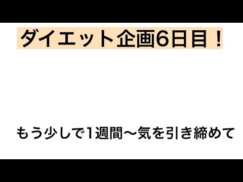 【ダイエット】ダイエット企画6日目！#06