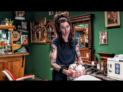 Incredibly relaxing shaving and  massage from the enchanting Ladybarber Sarah [ ASMR ]