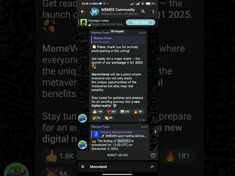 Memeland airdrop bermayabdi memeland sotish  https://t.me/+DaU71hEYSpYxOWYy   👈👈👈telegram guruh