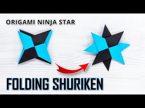 DIY FOLDING SHURIKEN: How to Make a Paper Ninja Throwing Star