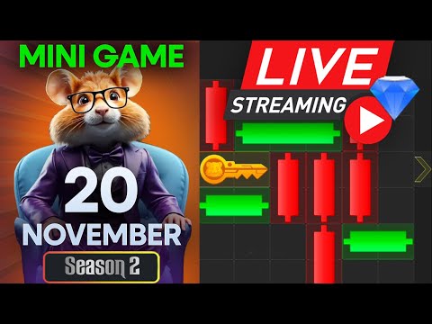 20 November Hamster Kombat Mini game Puzzle Solved 🔴Live | #livestream #hamstercombat #minigames