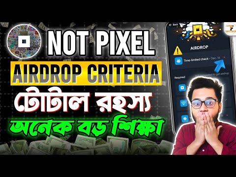 Not Pixel এর প্রতিশোধ লাভ-লস? | Not Pixel Airdrop Criteria Bangla | Not Pixel Time-Limited Check