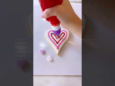 💗DIY Valentine Cookie Decorating #shorts #valentine #valentineday