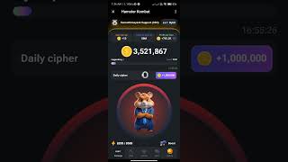 Hamster 1M Task Cipher Code #hamsterkombat #taptoearn #crypto #shorts