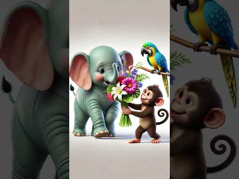 Outsmart the Banana Hoarder: Baby Elephant's Story Melody #cute #music #3d #babyelephant #foryou