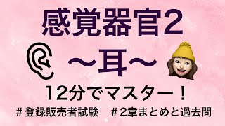 【2章感覚器官ー耳ー】薬剤師が解説する登録販売者試験