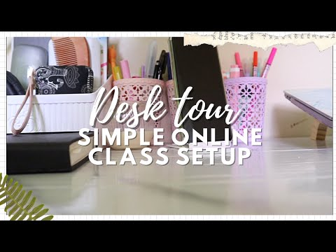 desk tour 🖥 (simple online class setup) (philippines)