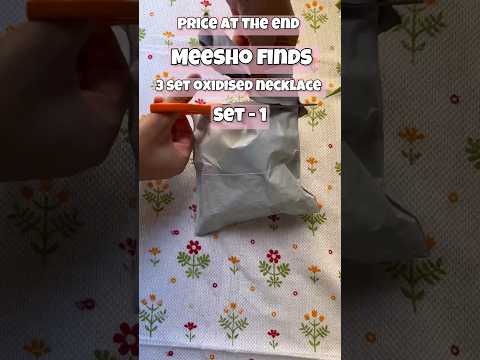 Unboxing Meesho oxidised jewellery set #unboxing #meesho #oxidisedjewellery #jewelleryset #youtube