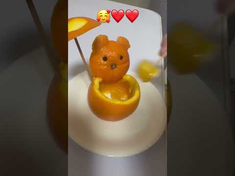 🐻 🍊 #dessert #foodart #youtubeshorts #shorts