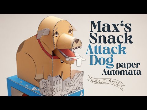 🐕 Max's Snack Attack Dog Automata moving toy 🐕 (automata papercraft)