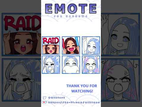 Draw Twitch Streamer into Emote Anime Girl #short #anime #arts #emotes