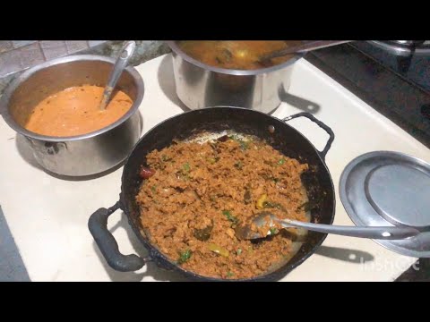 Veg mutton kemma curry & street style neer chutney & rasam #cooking #muttonrecipe #vlog #food