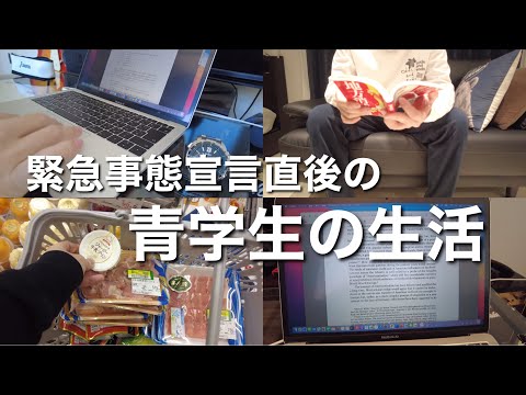 【vlog】緊急事態宣言が出てすぐ対面からオンライン授業に切り替わって家でレポートをこなす青学生の話。