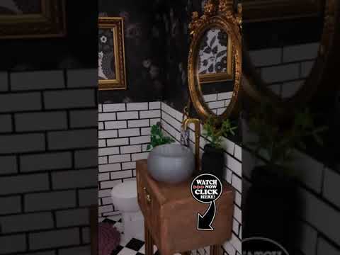 Barbie Doll Miniature Powder Room DIORAMA in One Sixth Scale #barbiedolls #diy