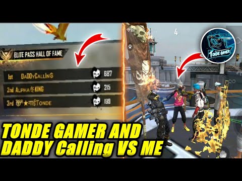 90 LEVEL PLAYER DADY CALLING AND TONDE GAMER VS ME 😎||SAME MATCH || #FREEFIRE