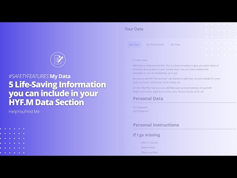 5 Life-Saving Information you can include in your HYF.M Data Section