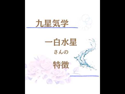 一白水星さんの特徴