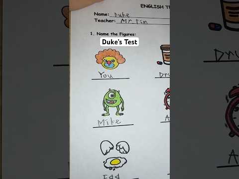 Grading Duke’s test… #asmr #school #teacher #test #quiz #shorts