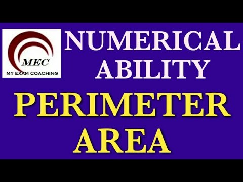 NUMERICAL ABILITY /
PERIMETER AND AREA
OF PLANE FIGURES