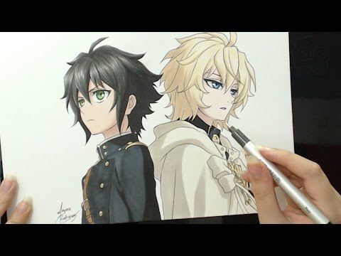 Speed Drawing - Yuu and Mika (Owari no Seraph)