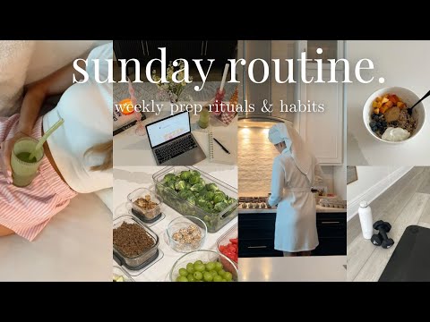 SUNDAY ROUTINE!  (how i organize +cleaning prep for the week, cleaning routine + food prep!