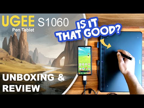 Drawing with UGEE S1060 Pen Tablet | UNBOXING & REVIEW | Best For Beginners?