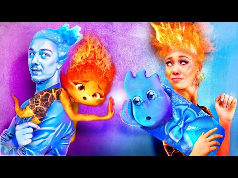 WE ADOPTED FIRE & WATER ELEMENTALS || Fire Girl 🔥Water Boy 💦Funny Situations by ChaCha!