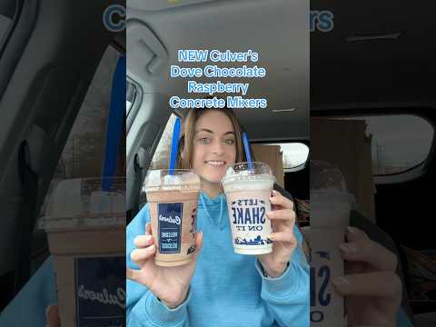 NEW Culver’s Dove Chocolate Raspberry Concrete Mixers 💙 #culvers #culversrestaurant #dovechocolate