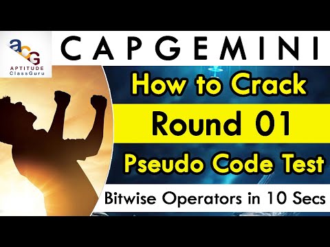 (03) How to Crack Capgemini Pseudo Code Test | Bitwise Operators Based Questions Part 01 | in Telugu